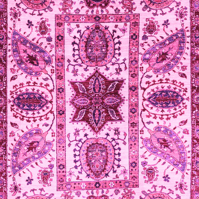 Machine Washable Oriental Pink Modern Rug, wshabs3379pnk