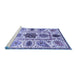 Sideview of Machine Washable Oriental Blue Modern Rug, wshabs3379blu