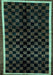 Checkered Light Blue Modern Rug, abs337lblu