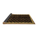 Sideview of Checkered Brown Modern Rug, abs337brn