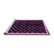 Sideview of Machine Washable Checkered Purple Modern Area Rugs, wshabs337pur