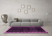 Machine Washable Checkered Purple Modern Area Rugs in a Living Room, wshabs337pur