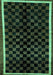 Checkered Turquoise Modern Rug, abs337turq