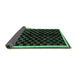 Sideview of Checkered Turquoise Modern Rug, abs337turq