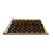 Sideview of Machine Washable Checkered Brown Modern Rug, wshabs337brn