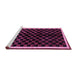 Sideview of Machine Washable Checkered Pink Modern Rug, wshabs337pnk