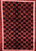 Checkered Red Modern Area Rugs