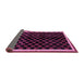 Sideview of Checkered Pink Modern Rug, abs337pnk