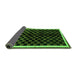 Sideview of Checkered Green Modern Rug, abs337grn