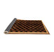 Sideview of Checkered Orange Modern Rug, abs337org