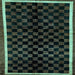Square Machine Washable Checkered Light Blue Modern Rug, wshabs337lblu
