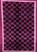 Checkered Pink Modern Rug, abs337pnk