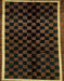 Abstract Hazel Green Checkered Rug, abs337