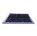 Sideview of Machine Washable Checkered Blue Modern Rug, wshabs337blu