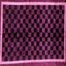 Square Checkered Pink Modern Rug, abs337pnk