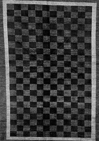 Checkered Gray Modern Rug, abs337gry