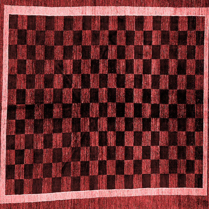 Checkered Red Modern Rug, abs337red