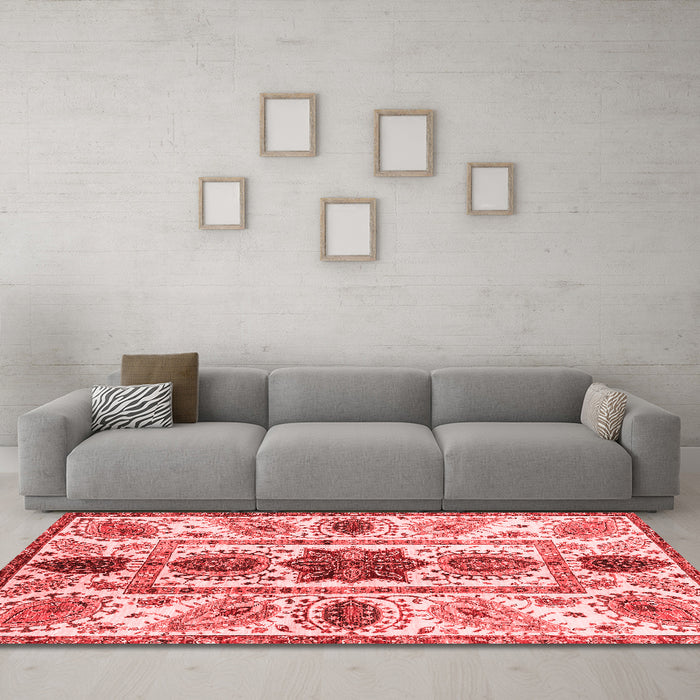 Modern Red Washable Rugs