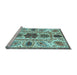 Sideview of Machine Washable Oriental Light Blue Modern Rug, wshabs3380lblu