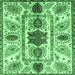 Square Oriental Emerald Green Modern Rug, abs3380emgrn