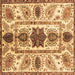 Square Oriental Brown Modern Rug, abs3380brn