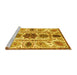 Sideview of Machine Washable Oriental Yellow Modern Rug, wshabs3380yw