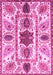 Machine Washable Oriental Pink Modern Rug, wshabs3380pnk