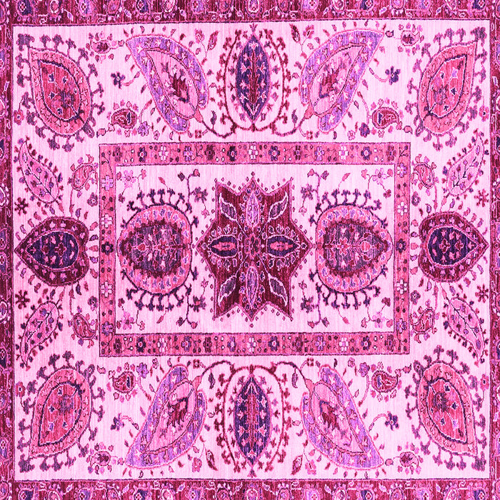 Square Oriental Pink Modern Rug, abs3380pnk