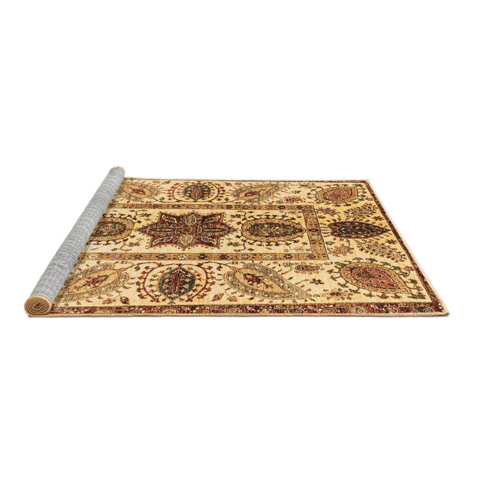 Sideview of Machine Washable Oriental Brown Modern Rug, wshabs3380brn
