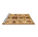 Sideview of Machine Washable Oriental Brown Modern Rug, wshabs3380brn