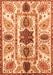 Machine Washable Oriental Orange Modern Area Rugs, wshabs3380org