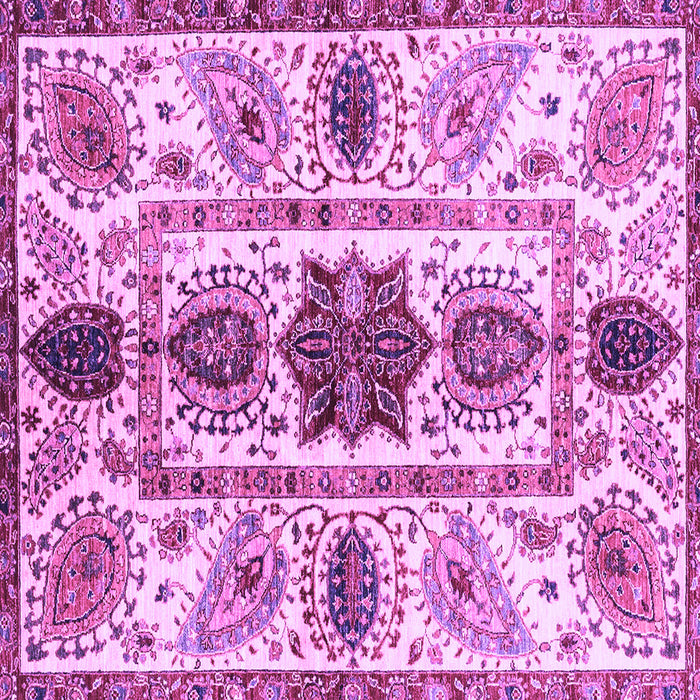 Square Machine Washable Oriental Purple Modern Area Rugs, wshabs3380pur