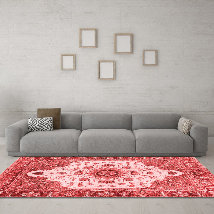 Modern Red Washable Rugs