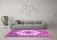 Machine Washable Oriental Purple Modern Rug, wshabs3381pur