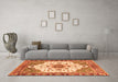 Machine Washable Oriental Orange Modern Area Rugs in a Living Room, wshabs3381org