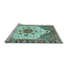 Sideview of Machine Washable Oriental Light Blue Modern Rug, wshabs3381lblu