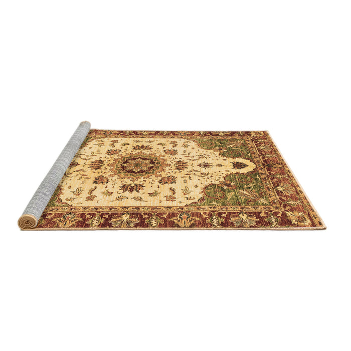 Sideview of Machine Washable Oriental Brown Modern Rug, wshabs3381brn