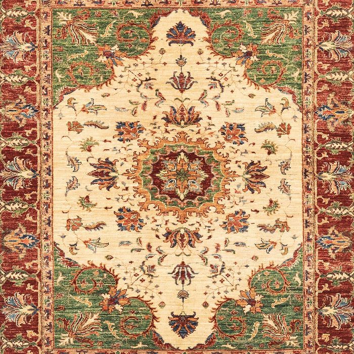 Machine Washable Abstract Yellow Orange Rug, wshabs3381