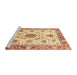 Sideview of Machine Washable Abstract Mustard Yellow Rug, wshabs3382