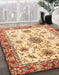 Machine Washable Abstract Mustard Yellow Rug in a Family Room, wshabs3382