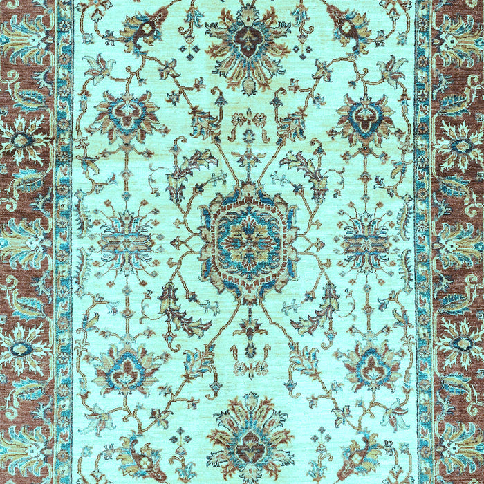 Oriental Light Blue Modern Rug, abs3382lblu
