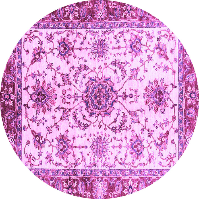 Round Oriental Purple Modern Rug, abs3382pur