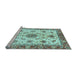 Sideview of Machine Washable Oriental Light Blue Modern Rug, wshabs3382lblu