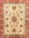 Abstract Mustard Yellow Oriental Rug, abs3382