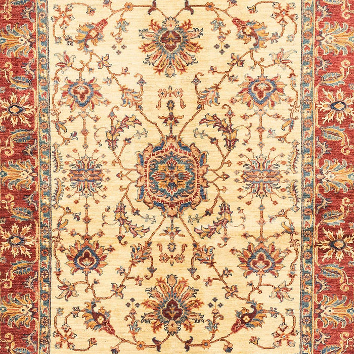 Abstract Mustard Yellow Oriental Rug, abs3382