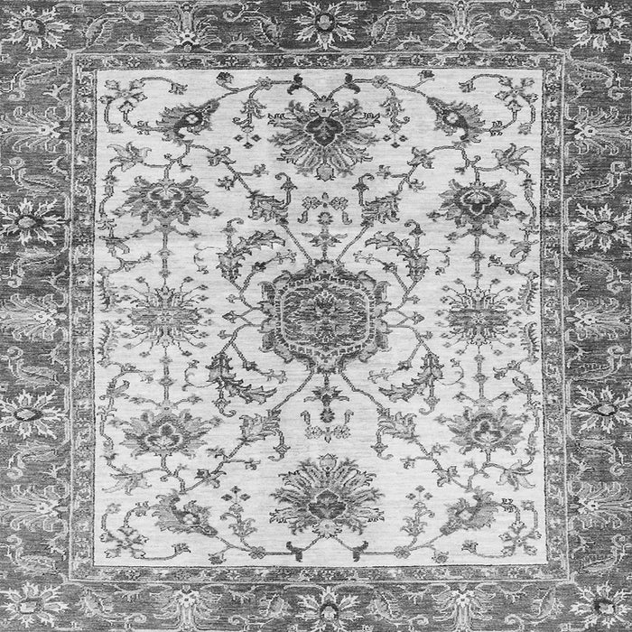 Square Oriental Gray Modern Rug, abs3382gry
