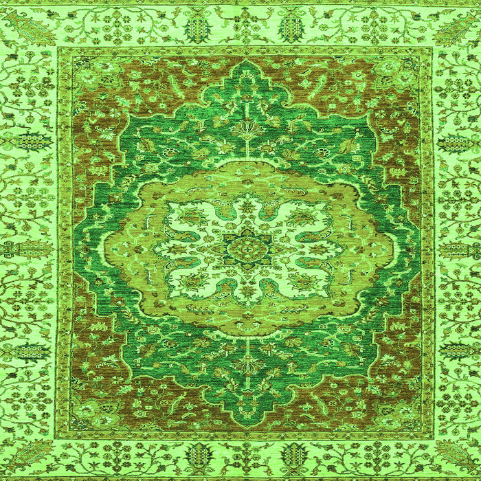 Square Oriental Green Modern Rug, abs3383grn