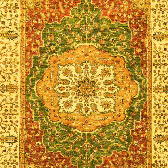 Machine Washable Oriental Yellow Modern Rug, wshabs3383yw