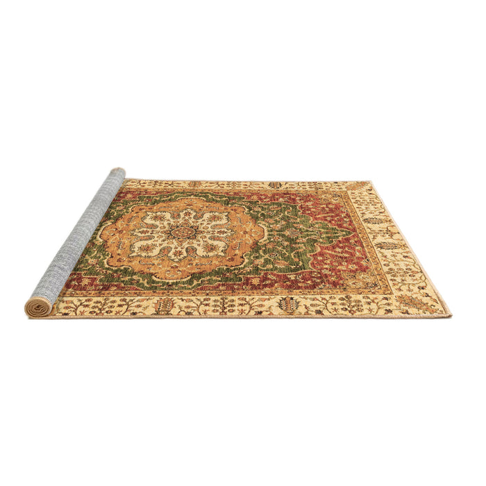 Sideview of Machine Washable Oriental Brown Modern Rug, wshabs3383brn