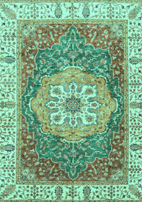 Oriental Turquoise Modern Rug, abs3383turq